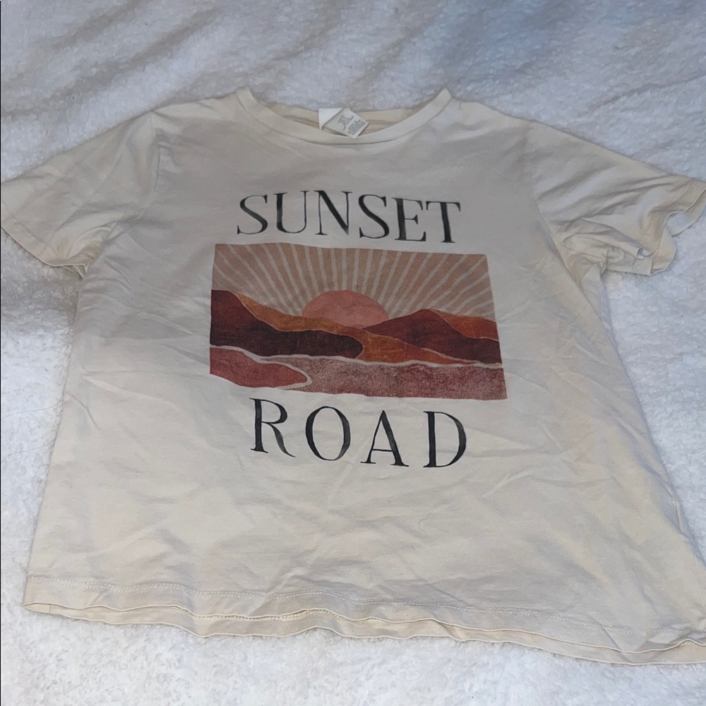 H&M Cream Sunset Road Tee